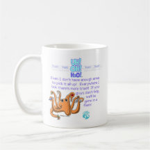 pulpo (z) delantero, pulpo (z) trasero taza de café