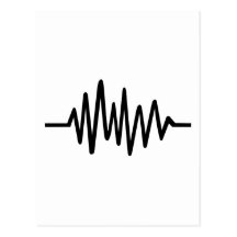Pulso de la música de la frecuencia postales