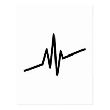 Pulso de la música de la frecuencia tarjeta postal