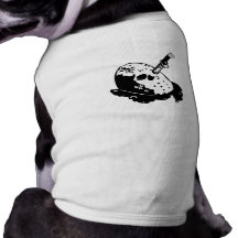 Puñalada retra de la máscara del hockey de Hallowe Ropa De Perros