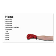 PunchBoxingGloveCard, nombre, dirección 1, direcci Tarjeta Personal
