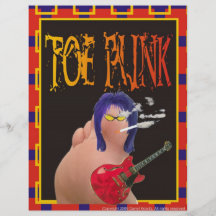 Punk del dedo del pie flyer personalizado