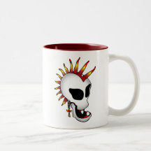 PUNK SKULL-1 TAZAS