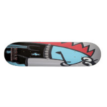 Punkfisch skateboard personalisiertes skateboarddeck