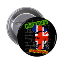 Punkrock - Union jack mohawk Anstecknadelbutton