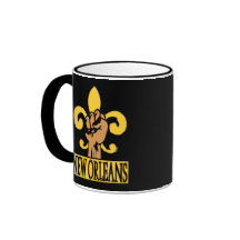 Puño de la flor de lis de New Orleans, Taza De Café