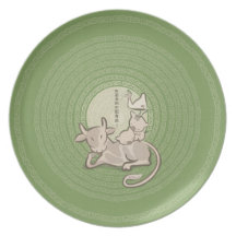 Puño del vintage de la cocina Plaet Platos De Comidas