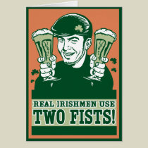 ¡Puños reales del uso dos de los irlandeses! Tarje tarjetas