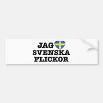 Punta Svenska Flickor pegatinas de parachoque
