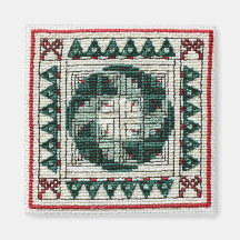 Puntada cruzada del navidad imanes  