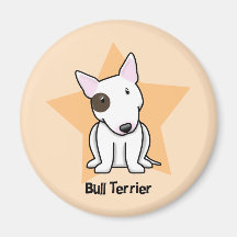 Punto bull terrier del ojo de la estrella de Kawai Imán De Frigorífico