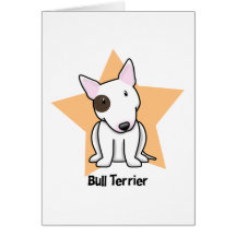 Punto bull terrier del ojo de la estrella de Kawai Tarjetón