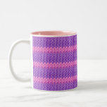 Punto del rosa y de la púrpura taza de café