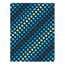 Puntos azules en un fondo negro postales