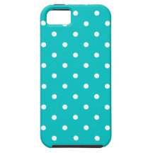 Puntos blancos, modelo de lunar del trullo iPhone 5 Case-Mate cobertura