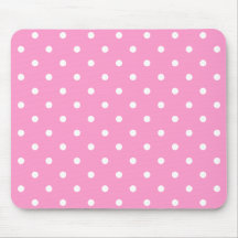 Puntos blancos, modelo de lunares rosado alfombrilla de raton