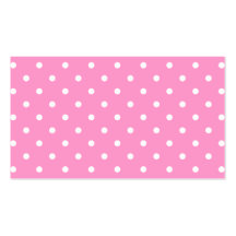 Puntos blancos, modelo de lunares rosado tarjetas de visita