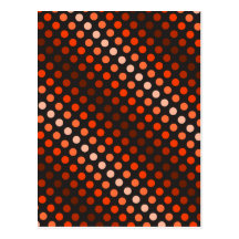 Puntos de Brown y del naranja Postales