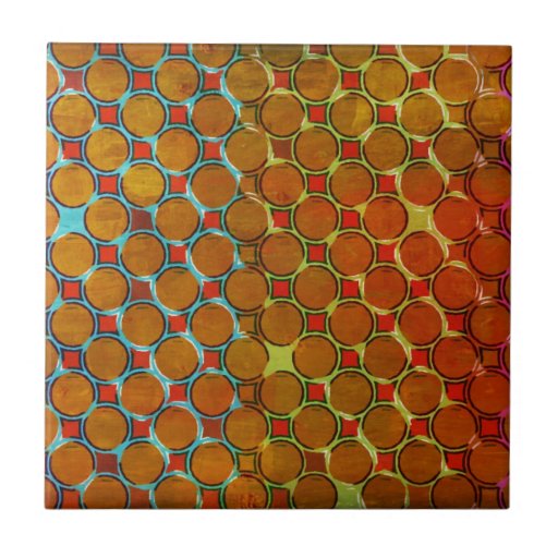 Puntos de oro del estilo retro, modelo colorido de teja  ceramica