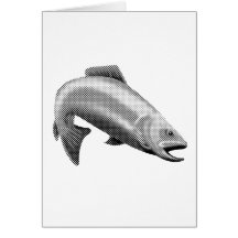 puntos de semitono de salto de los pescados de la  tarjeta