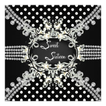 Puntos negros de Pearl White del dulce 16 del dulc Comunicado