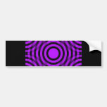 purple_and_black_interlocking_concentric_circles etiqueta de parachoque