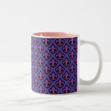Purple Fluer de Lis Cup Tazas De Café
