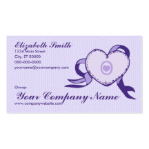 Purple Heart y cinta Plantilla De Tarjeta Personal