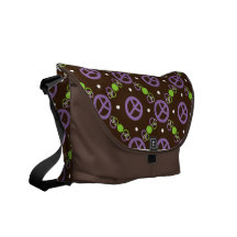 Púrpura 2 de Brown n de la bolsa de mensajero del  Bolsa De Mensajeria