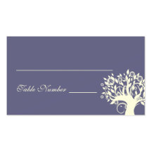 Púrpura 669 de la tarjeta del asiento del boda del tarjeta de visita