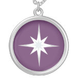 Púrpura adaptable bonita de la estrella blanca y a joyería