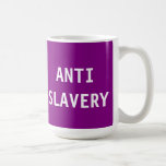 Púrpura anti de la esclavitud de la taza