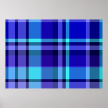 Púrpura azul de la tela escocesa posters