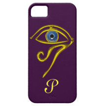 Púrpura AZUL del MONOGRAMA del TALISMÁN iPhone 5 Case-Mate Funda