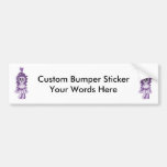 Púrpura colgante del peluche etiqueta de parachoque