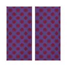 Púrpura con el estampado de plores rojo impresion de lienzo