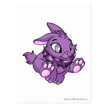 Púrpura de Cybunny Tarjetas Postales