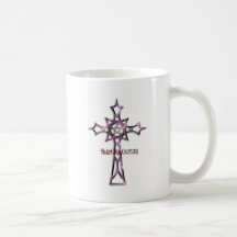 Púrpura de la cruz céltica tazas