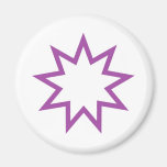 Púrpura de la estrella de Bahai Imán Para Frigorífico