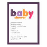 Púrpura de la polca del bebé • Invitación de la fi Tarjetas Postales