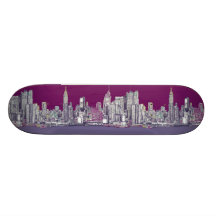 Púrpura de Nueva York NYC Monopatín Personalizado