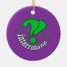 Púrpura del arte pop de Interrobang Adorno