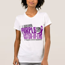 Púrpura del cáncer pancreático para mi cuñada 6,2 camiseta
