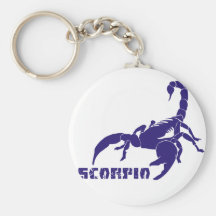 Púrpura del escorpión llaveros personalizados