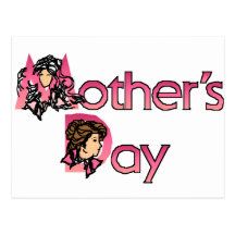 Púrpura del pinkinsh del día de madres tarjeta postal