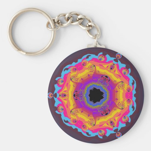 Púrpura del rosa del amarillo de la mandala del fr llavero personalizado