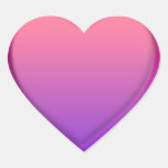 Púrpura del rosa del pegatina del corazón