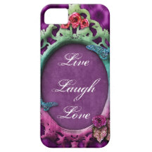 Púrpura del satén del jardín del arco iris del vin iPhone 5 Case-Mate carcasas