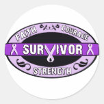 Púrpura del superviviente del cáncer etiquetas  