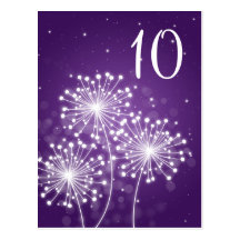 Púrpura elegante de la chispa del verano del númer tarjeta postal